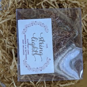 Rose gold wired star string lights